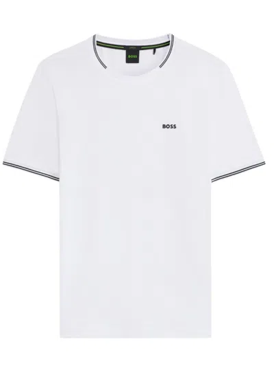 HUGO BOSS MEN WHITE LOGO T-SHIRT, XXL LUXURY T-SHIRTS FOR MEN DARVEYS