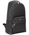 Hugo Boss Men's Zair Leather Large Backpack In Black