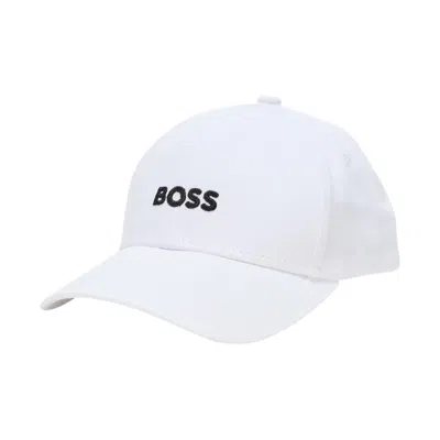 Hugo Boss Men's Zed Center Logo Cotton Baseball Cap, White