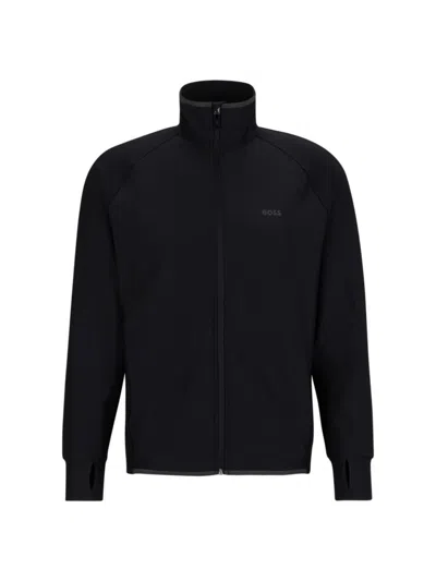 Hugo Boss Men's Zip-up Sweatshirt In Black