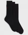 Hugo Boss Mens 3-pack Of Regular Length Socks With Logo Details Nos