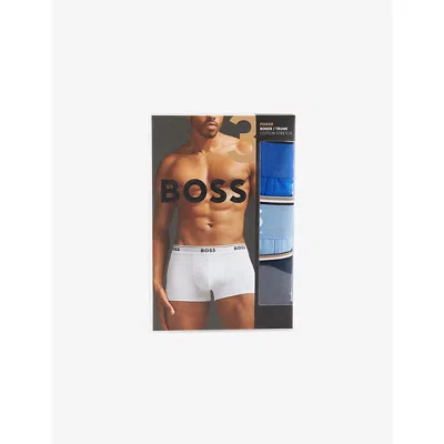 HUGO BOSS MENS 961 OPEN MISCELLANEOUS POWER LOGO-WAISTBAND STRETCH-WOVEN TRUNKS XXL