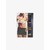 Hugo Boss Mens Branded-waistband Three-pack Bamboo Jersey Boxer Briefs 981 Open Miscellaneous