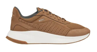 Pre-owned Hugo Boss Mens Beige Sneaker Ttnm Evo Runn Nume 50517313263
