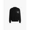 Hugo Boss Cotton-terry Relaxed-fit Sweatshirt With Seasonal Prints In Black
