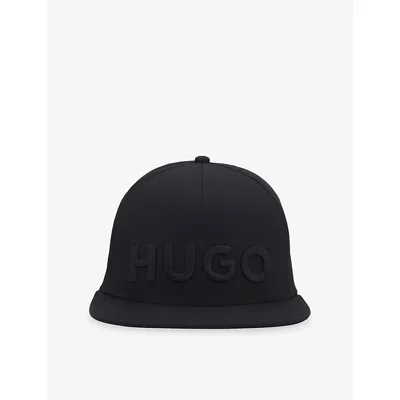 Hugo Boss Mens Black Embroidered-logo Cotton Cap L/xl