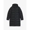 Hugo Boss Mens Black Hooded Padded Shell Coat In Black