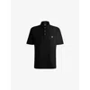 Hugo Boss Mens Black Logo-embroidered Short-sleeve Cotton Polo Xxxl