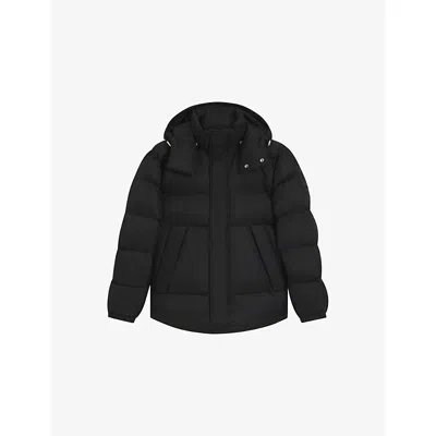 Hugo Boss Water-repellent Jacket With Monogram Jacquard In Black