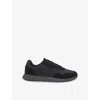 Hugo Boss Mens Black Running Mesh And Suede Trainers Eur 46 / 12 Uk In Black