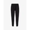Hugo Boss Cotton-terry Tracksuit Bottoms With Embroidered Logo In Black