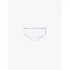 Hugo Boss Mens Branded Waistband Cotton-jersey Briefs White In White