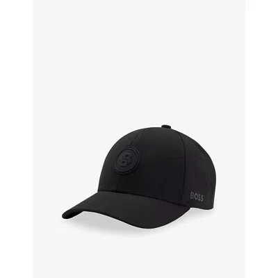 Hugo Boss Mens Boss Logo Adjustable Cotton Cap In Black