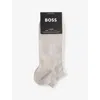 Hugo Boss Mens Logo Bamboo Pack Of Two Stretch-woven Socks Light Beige