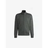 Hugo Boss Slim-fit Jacket With Two-way Front Zip In Light/pastel Grey