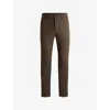 Hugo Boss Slim-fit Trousers In Stretch Cotton In Open Green