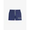 Hugo Boss Mens Navy Mooneye Logo-print Swim Shorts