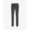 Hugo Boss Slim-fit Trousers In A Cotton Blend With Stretch In Medium Grey