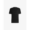 Hugo Boss Mens Black Striped-trim Regular-fit Cotton-jersey T-shirt
