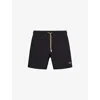 Hugo Boss Quick-drying Swim Shorts With Logo Print In Black