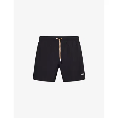 HUGO BOSS MENS BOSS TIO LOGO-PRINT SWIM SHORTS