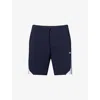 Hugo Boss Mens Balance Cololur-block Cotton-jersey Pyjama Shorts Dark Blue In Blue