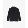 Hugo Boss Mens Beckham X Boss Slim-fit Single-breasted Cotton-silk Blend Jacket In Blue