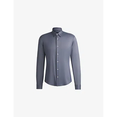 HUGO BOSS MENS BOSS LONG-SLEEVED STRETCH-WOVEN SHIRT