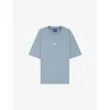 Hugo Boss Loose-fit T-shirt In Cotton With Rear Logo Artwork In Blue
