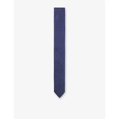 Hugo Boss Mens Light/pastel Blue Jacquard Silk T