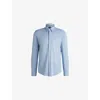 Hugo Boss Mens Boss Long-sleeved Stretch-woven Shirt In Light/pastel Blue