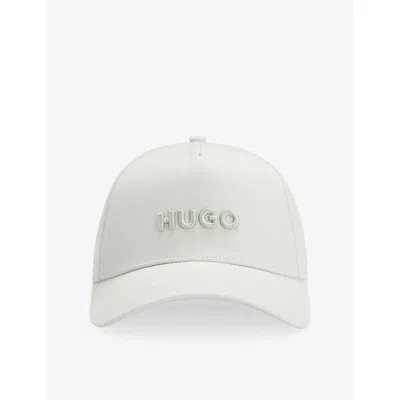 Hugo Boss Mens Hugo Logo-embellished Cotton-twill Baseball Cap In Green
