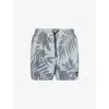 Hugo Boss Mens Boss Piranha Floral-pattern Swim Shorts In Light/pastel Green