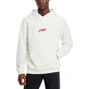 Hugo Boss Dlogolong Cotton Logo Embroidered Relaxed Fit Hoodie In White