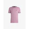 Hugo Boss Paddy Contrast Mens Polo In Light/pastel Purple
