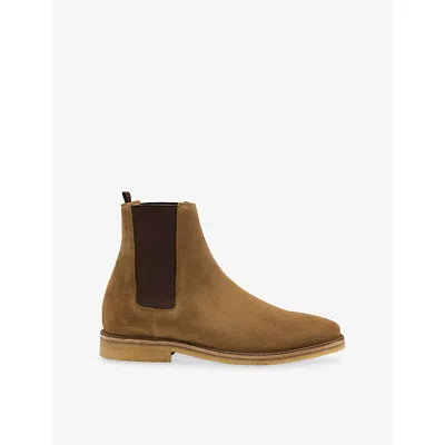 Hugo Boss Mens Medium Beige Beckham X Boss Chelsea Suede Ankle Boots Eur 41 / 7 Uk
