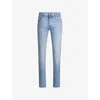 Hugo Boss Mens Business Leisure Straight-leg Regular-fit Stretch-denim Jeans Medium Blue In Medium Blue