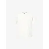 Hugo Boss Mens Natural Structure Waffle-texture Cotton-blend T-shirt Xl In Natural