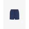 Hugo Boss Mens Boss Iconic Stripe-trim Swim Shorts In Navy