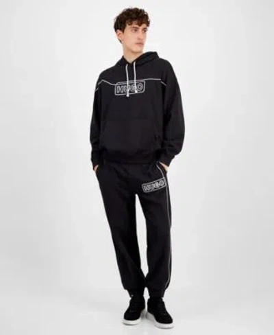 Hugo Boss Mens Noider Relaxed Fit French Terry Sweatpants Logo Hoodie In Black