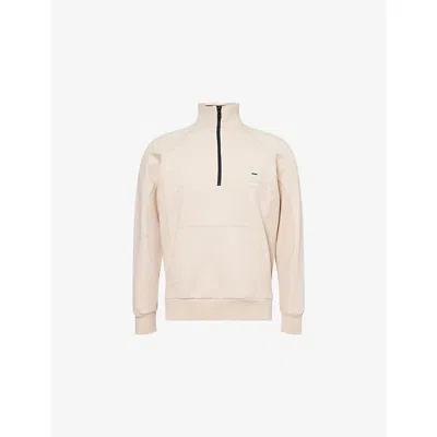 Hugo Boss Mens Boss Green High-neck Ribbed Stretch-cotton Blend Sweatshirt