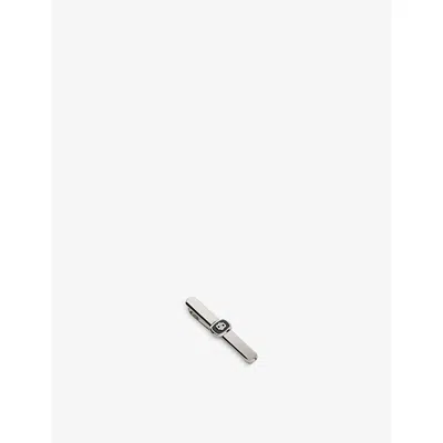 Hugo Boss Mens Open Blue Double B-monogram Brass Tie Clip In Pink