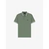 Hugo Boss Tipped-collar Polo Shirt In Green