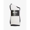 Hugo Boss Mens Open Miscellaneous Logo-print Pack Of Three Ribbed Stretch-woven Socks In Animal Print