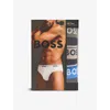 Hugo Boss Mens Open Miscellaneous Power Mid-rise Pack Of Three Stretch-cotton Briefs Xxl In Open Miscellaneous