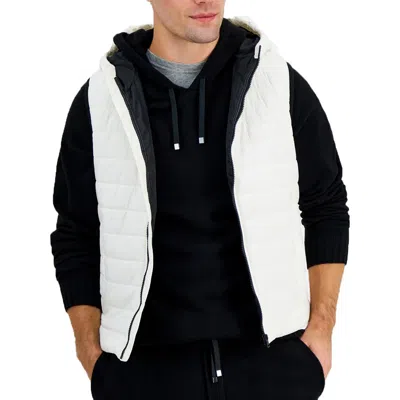 Hugo Boss Mens Quilted Polyester Outerwear Vest In Multi
