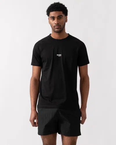 Hugo Boss Mens Slim Fit Beach T-shirt In Black