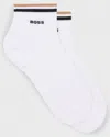 Hugo Boss Mens Two-pack Of Short Length Socks With Signature Stripe Nos