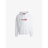 Hugo Boss Mens Brand-print Cotton-jersey Hoody White