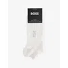 Hugo Boss Mens Logo Bamboo Pack Of Two Stretch-woven Socks White